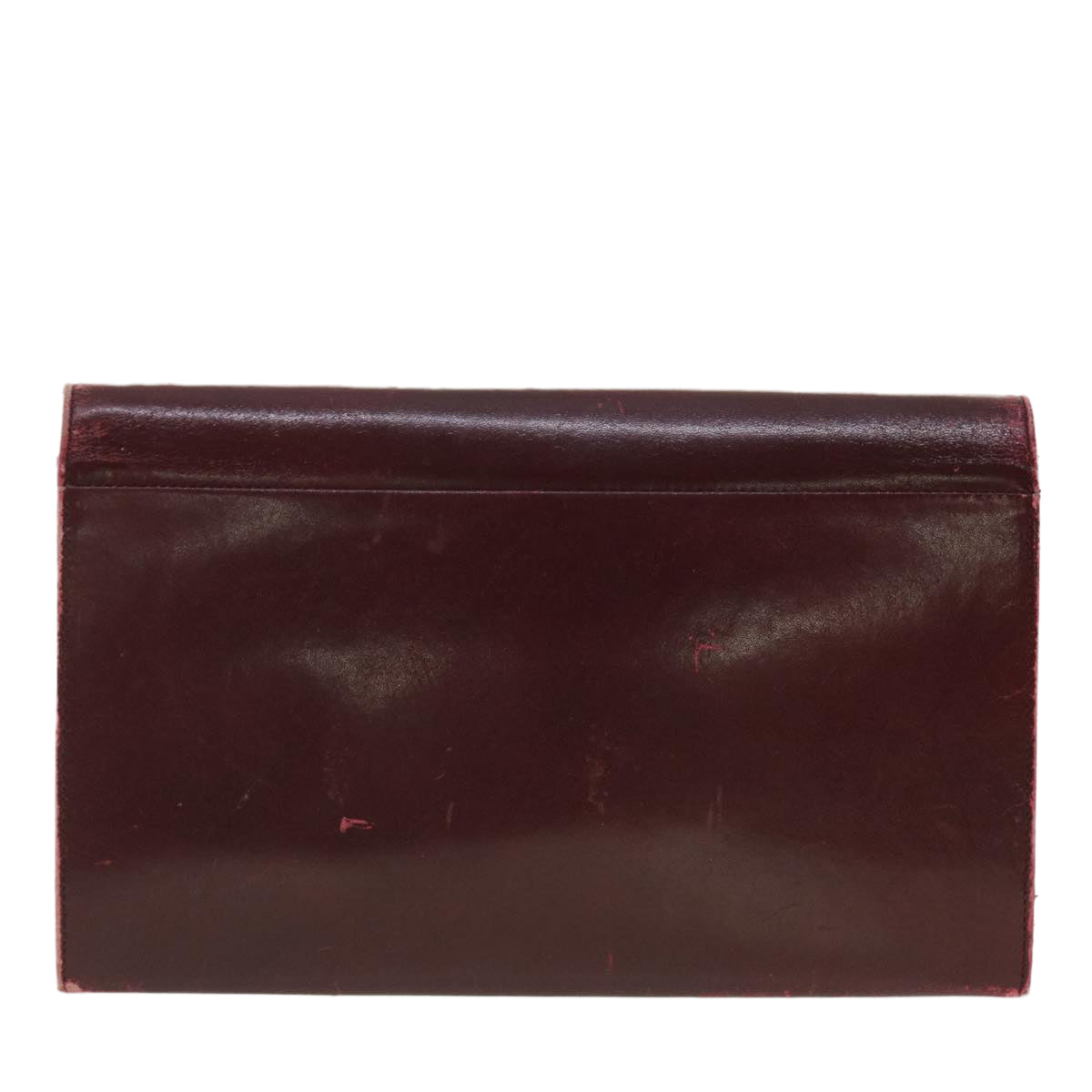 Christian Dior Clutch Bag Leather Red Auth yb071 - 0