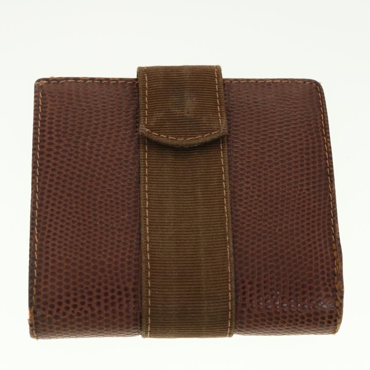 Salvatore Ferragamo Wallet Leather 3Set Red Black Brown Auth yb076