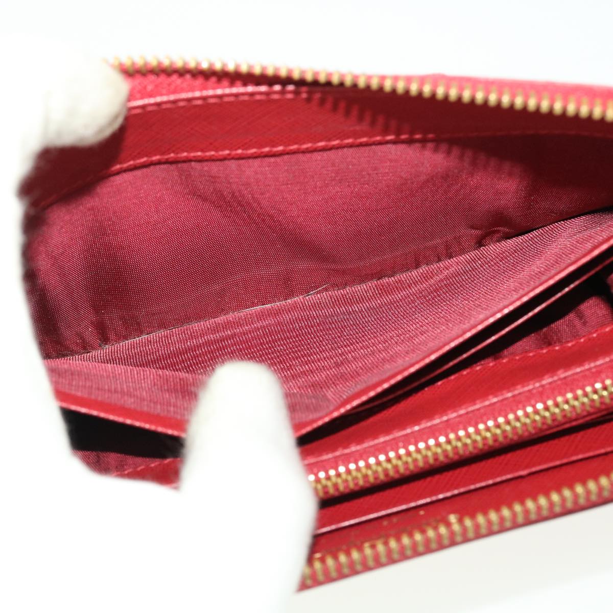 Salvatore Ferragamo Wallet Leather 3Set Red Black Brown Auth yb076