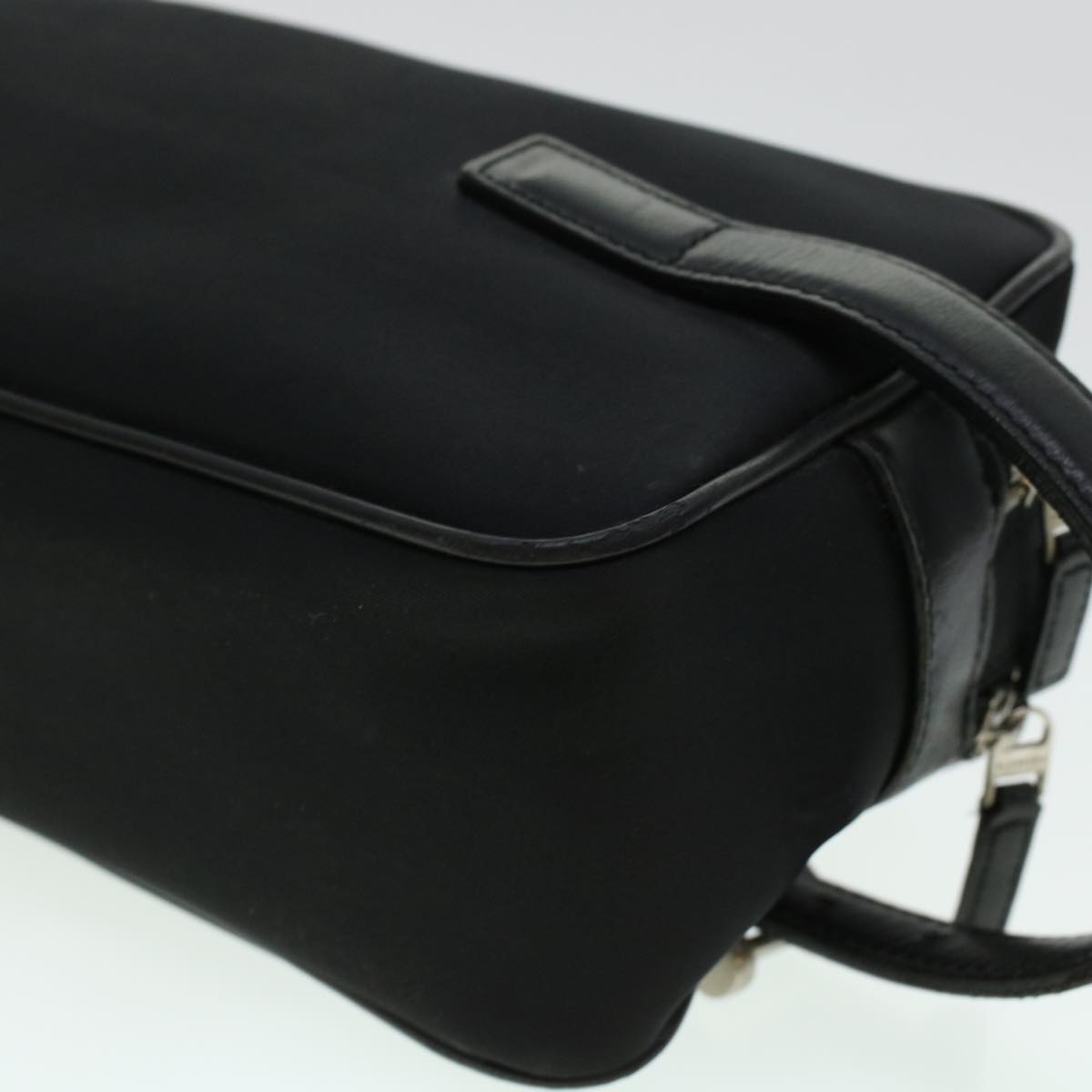 BURBERRY Clutch Bag Nylon Black Auth yb089