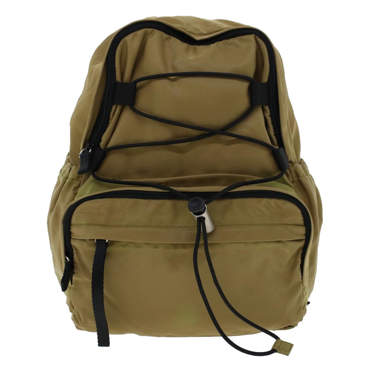 PRADA Backpack Nylon Khaki Auth yb105