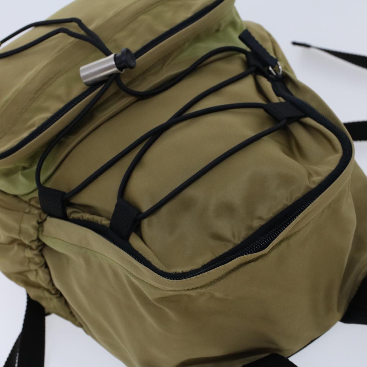 PRADA Backpack Nylon Khaki Auth yb105