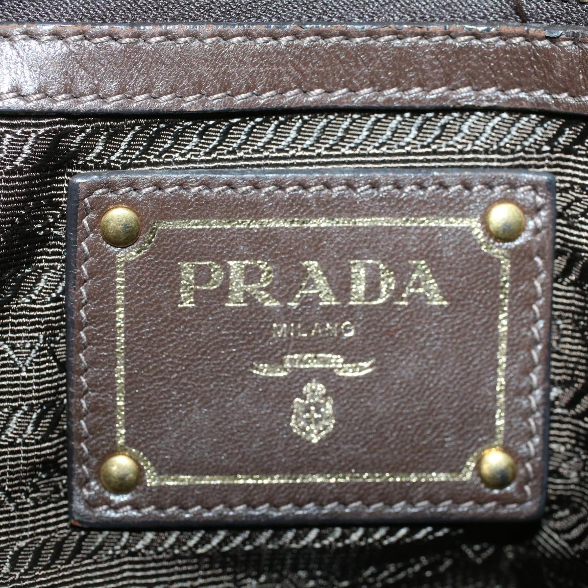 PRADA Hand Bag Nylon 2way Khaki Auth yb108