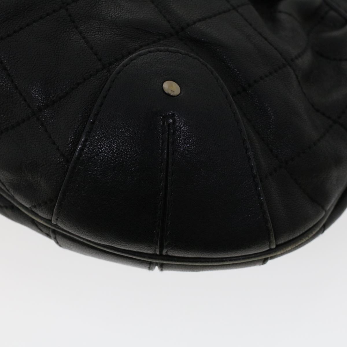 BALLY Shoulder Bag Leather Black Auth yb137