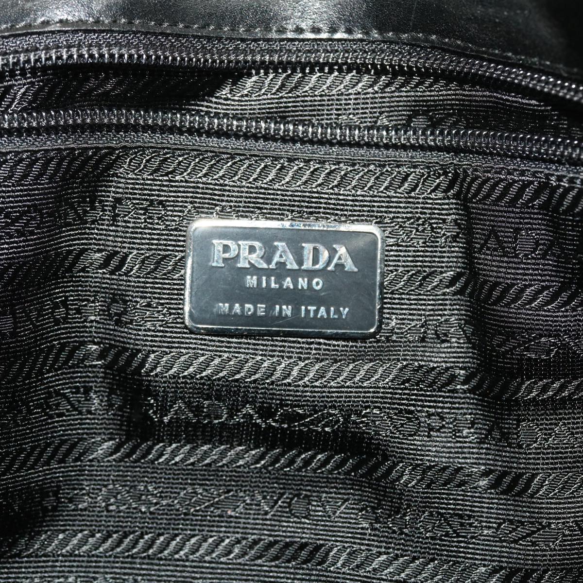 PRADA Shoulder Bag Nylon Leather Red Auth yb140