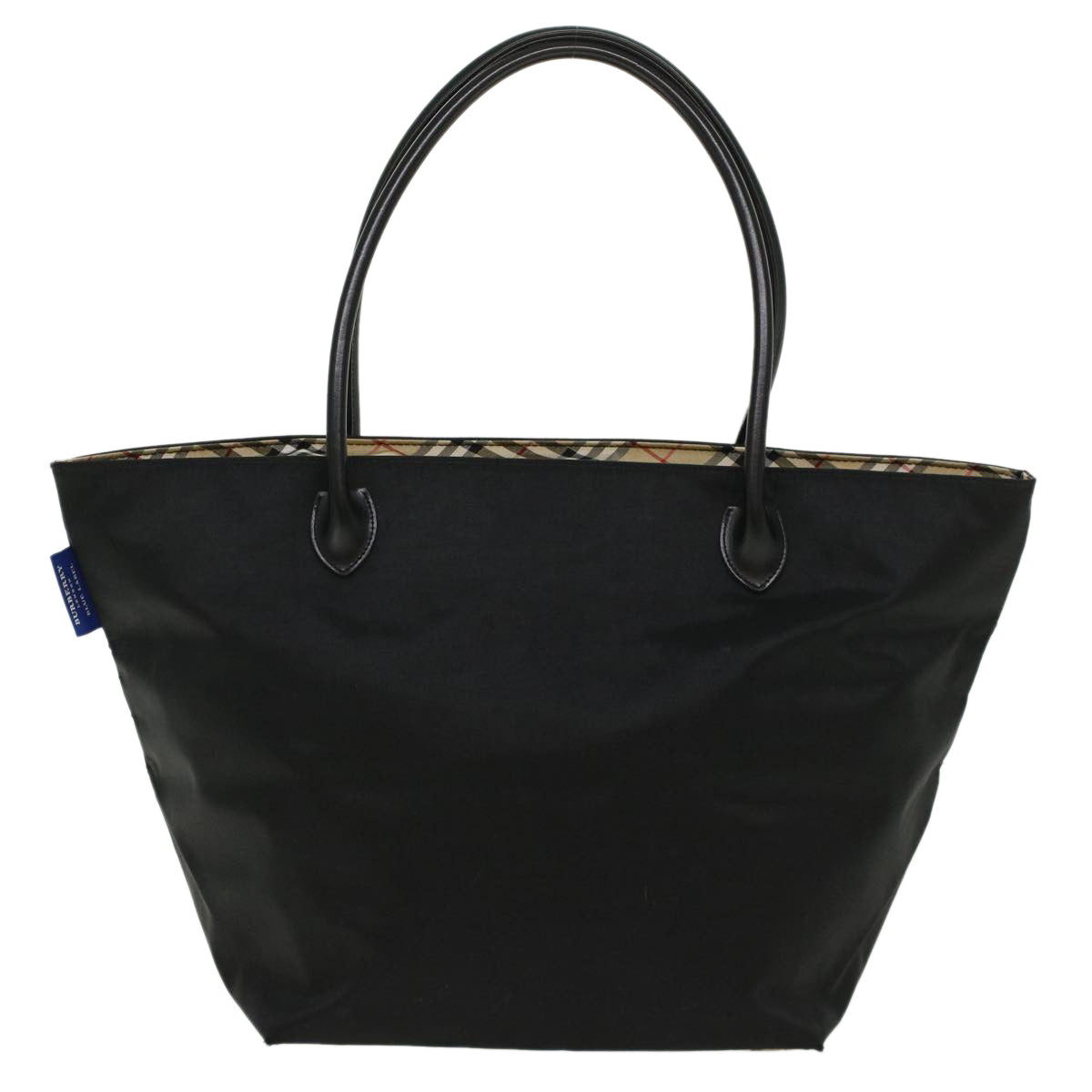 BURBERRY Blue Label Tote Bag Nylon Black Auth yb151 - 0