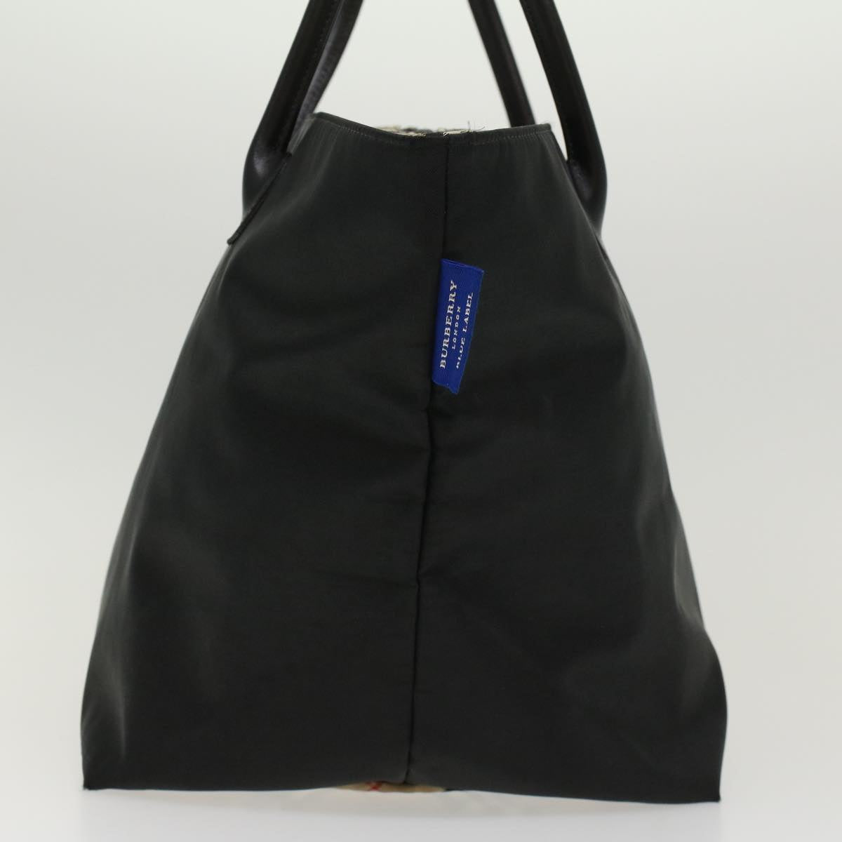 BURBERRY Blue Label Tote Bag Nylon Black Auth yb151