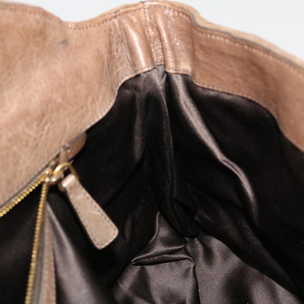 Miu Miu Shoulder Bag Leather 2way Brown Auth yb159