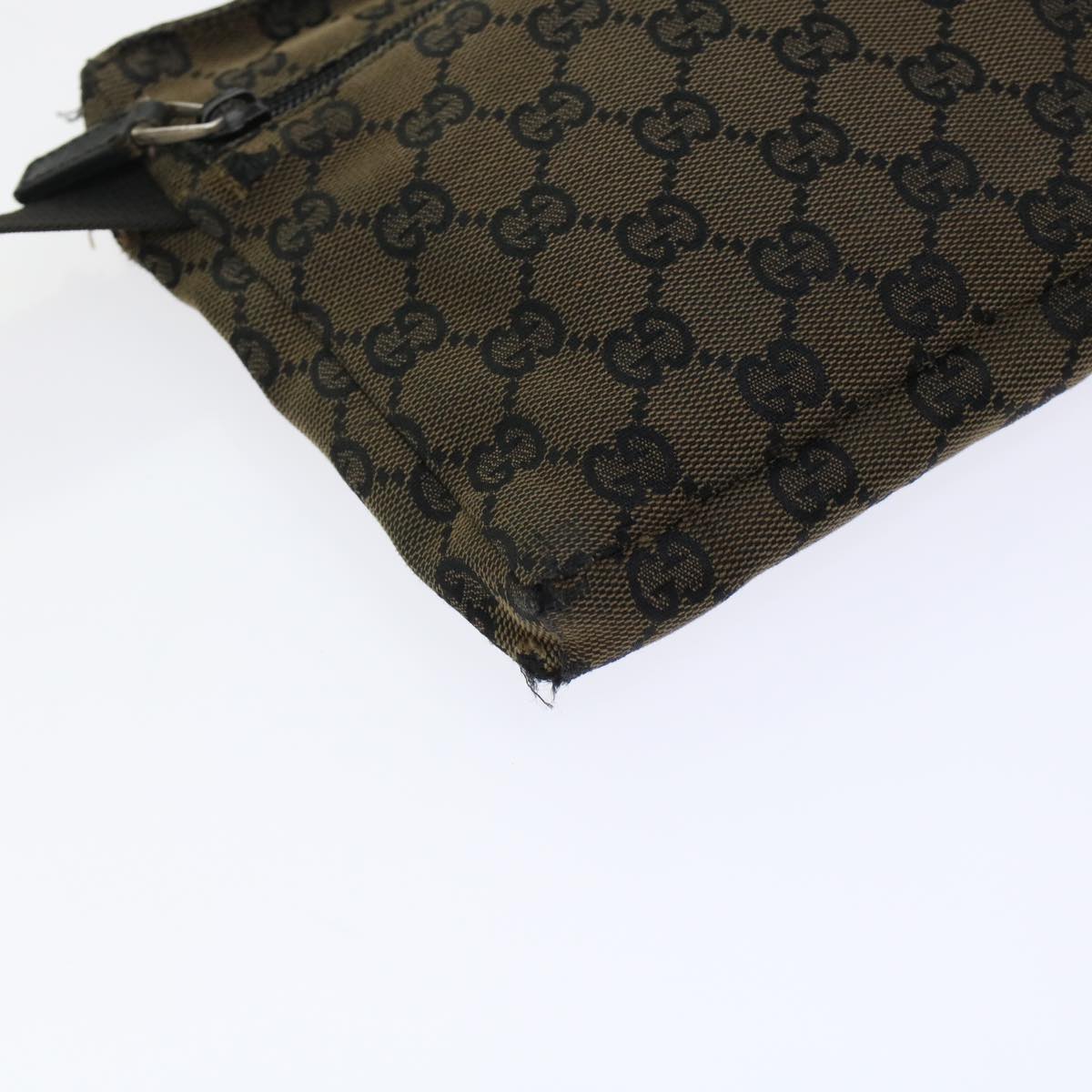 GUCCI GG Canvas Waist bag Brown 018•1621 200047 Auth yb164