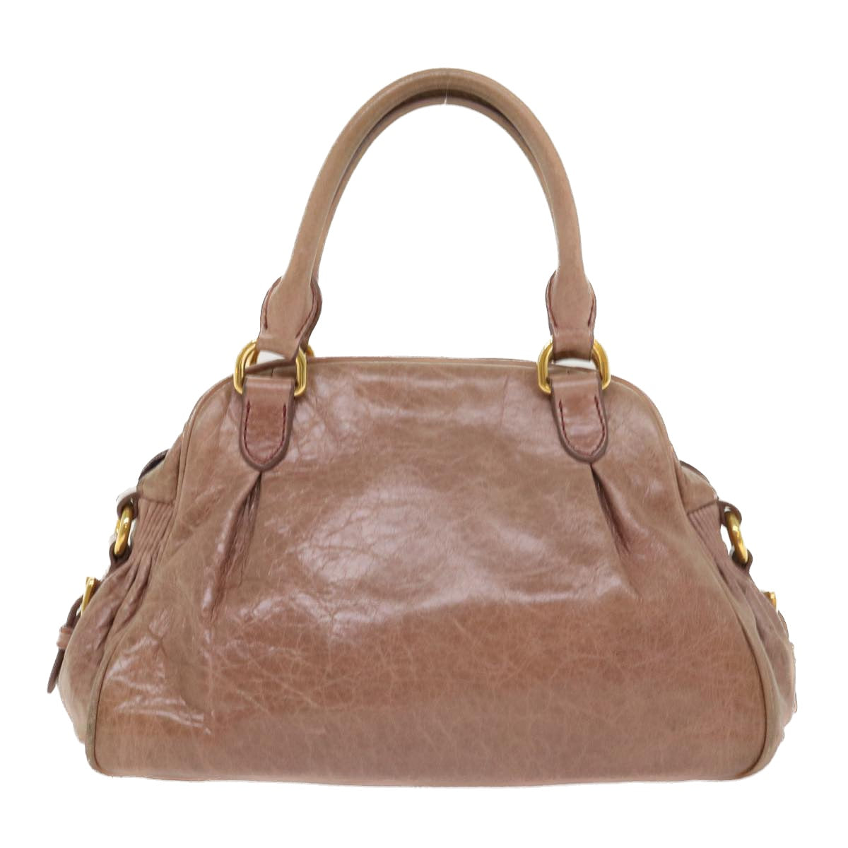 Miu Miu Hand Bag Leather 2way Pink Auth yb166 - 0