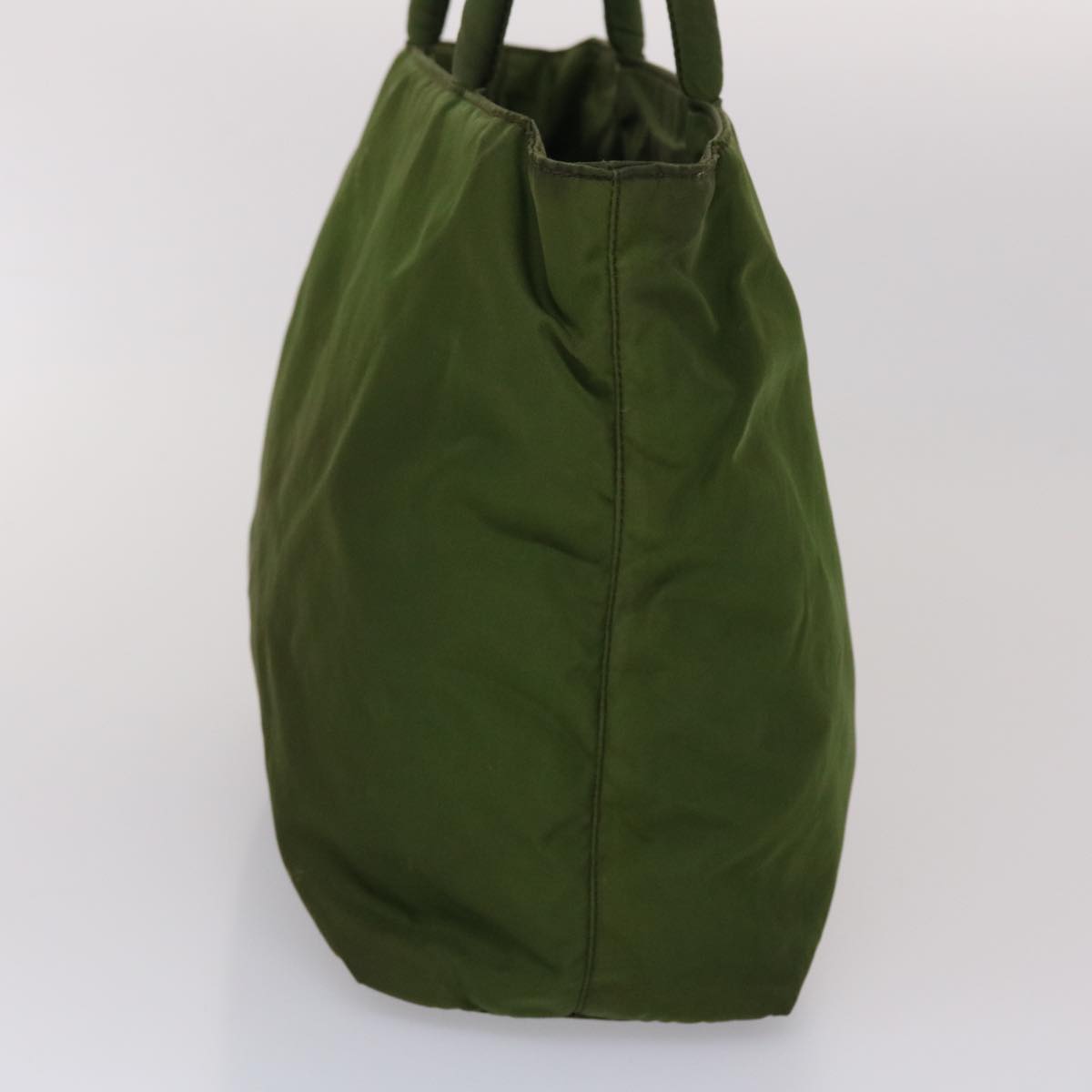 PRADA Hand Bag Nylon Green Auth yb170