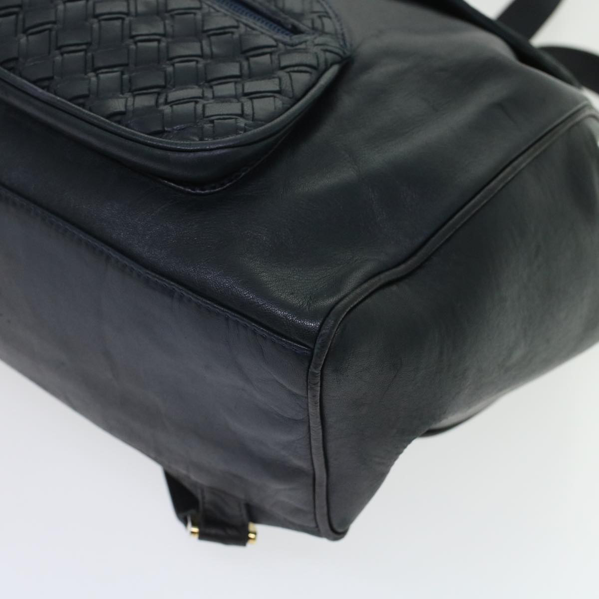 BALLY Backpack Leather Black Auth yb188