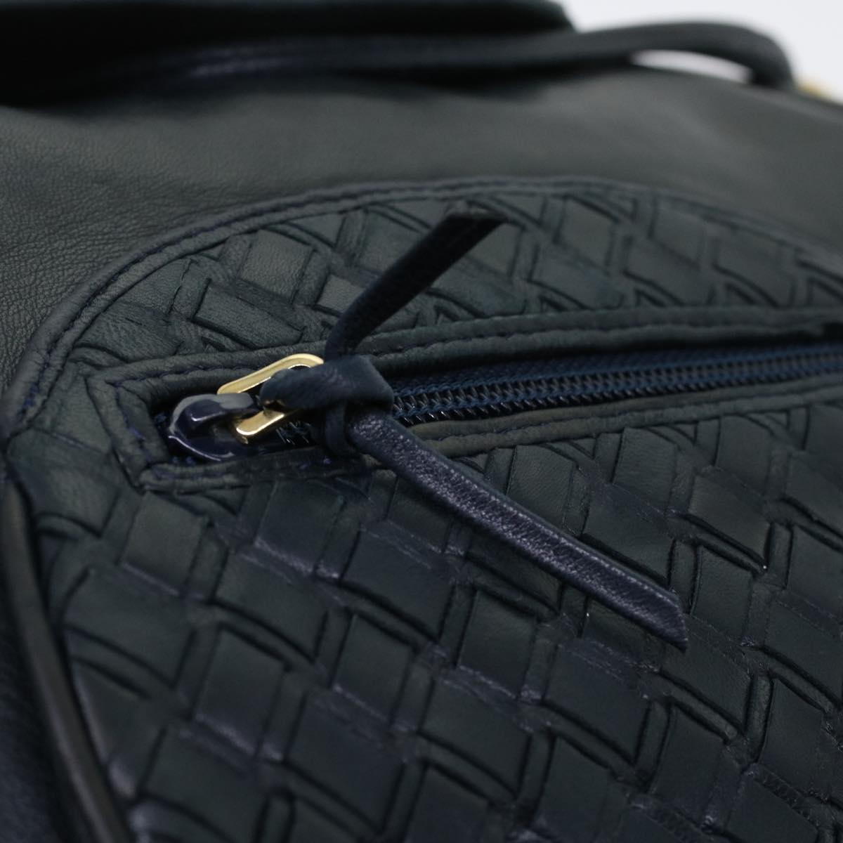 BALLY Backpack Leather Black Auth yb188