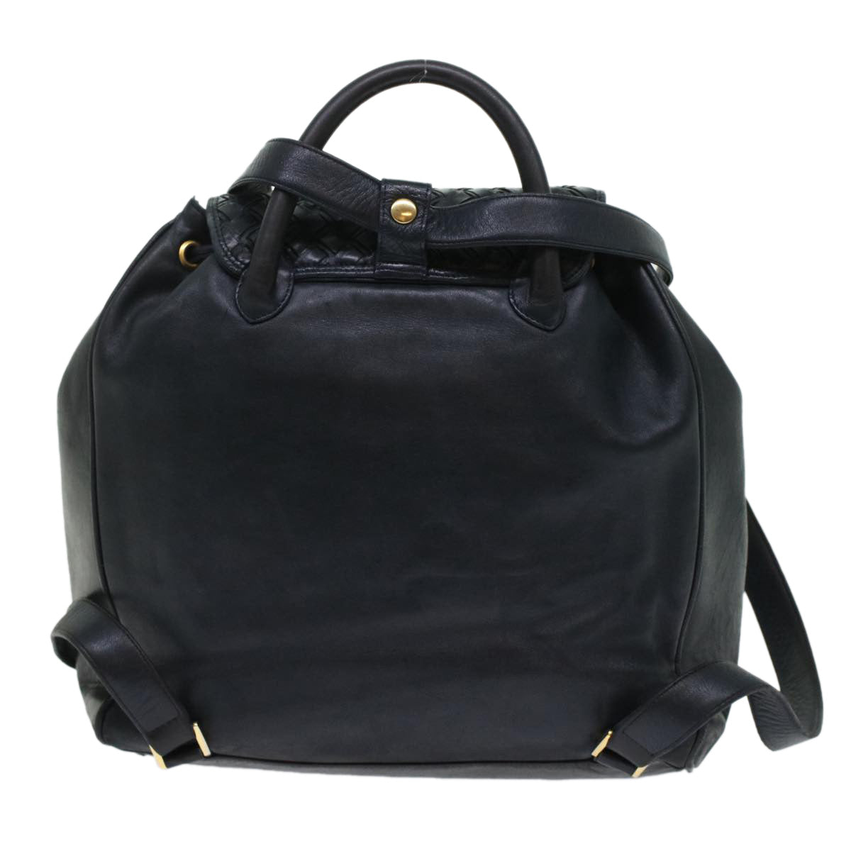 BALLY Backpack Leather Black Auth yb188