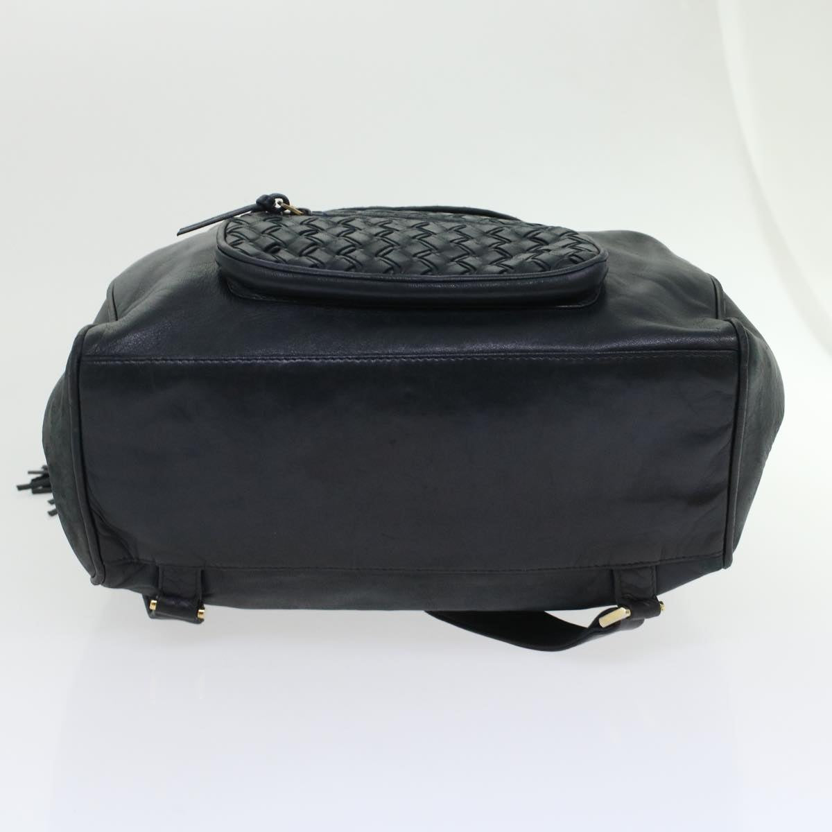 BALLY Backpack Leather Black Auth yb188