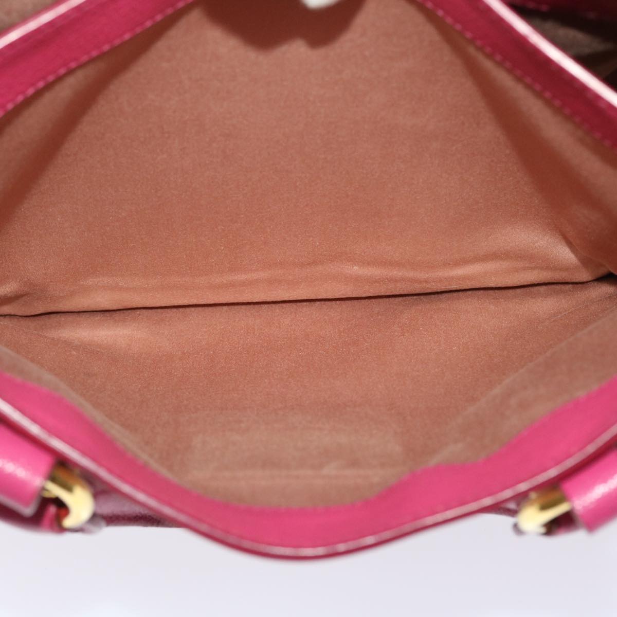 Miu Miu Madras Hand Bag Leather 2way Pink Auth yb202
