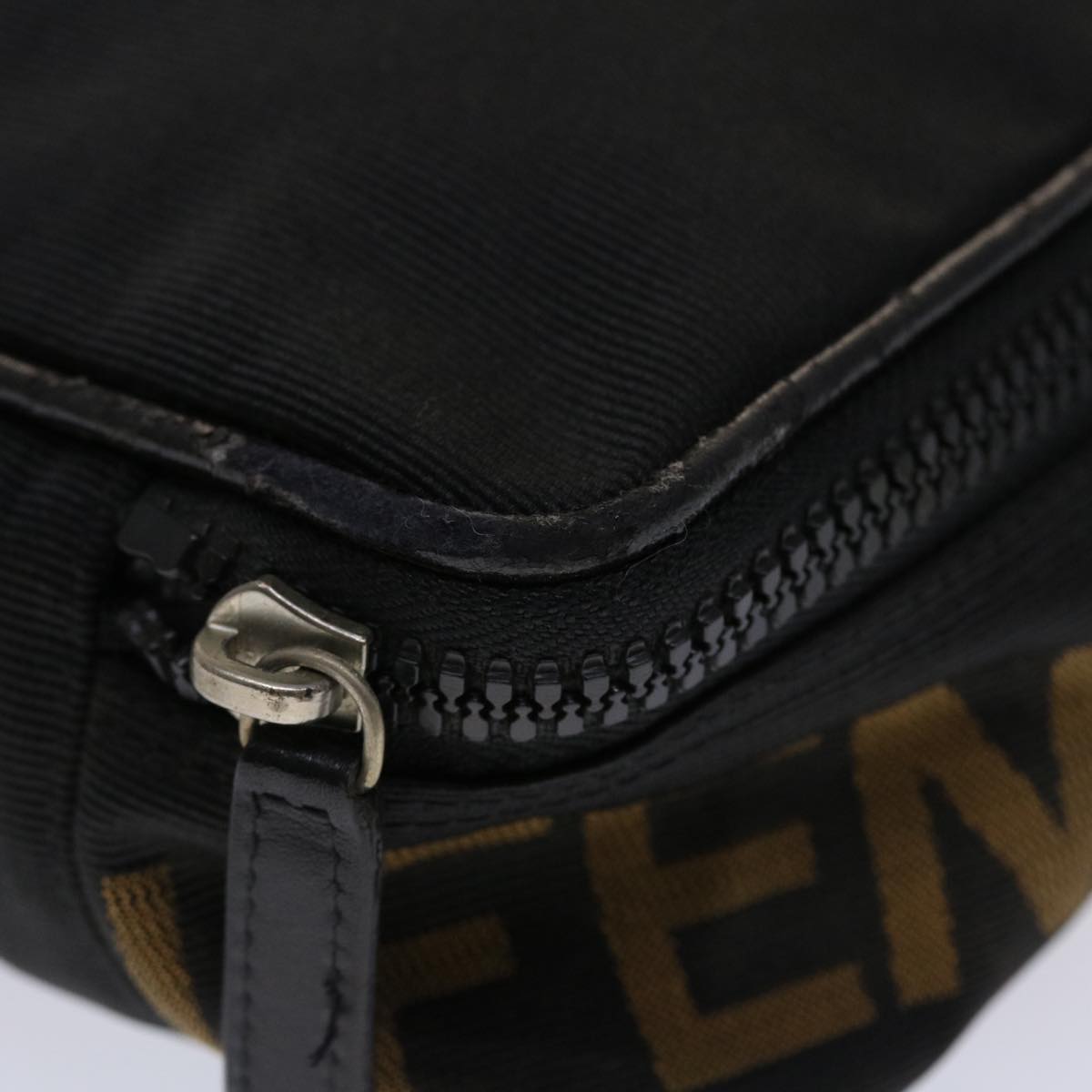 FENDI Hand Bag Nylon Black Auth yb205