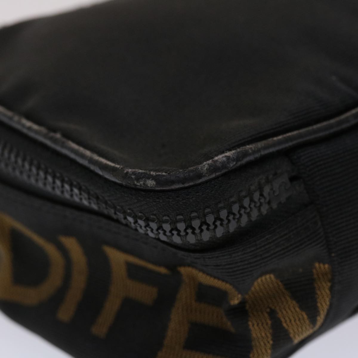 FENDI Hand Bag Nylon Black Auth yb205