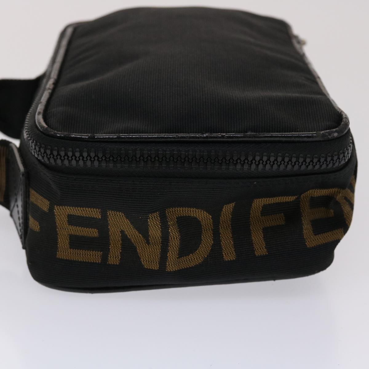 FENDI Hand Bag Nylon Black Auth yb205