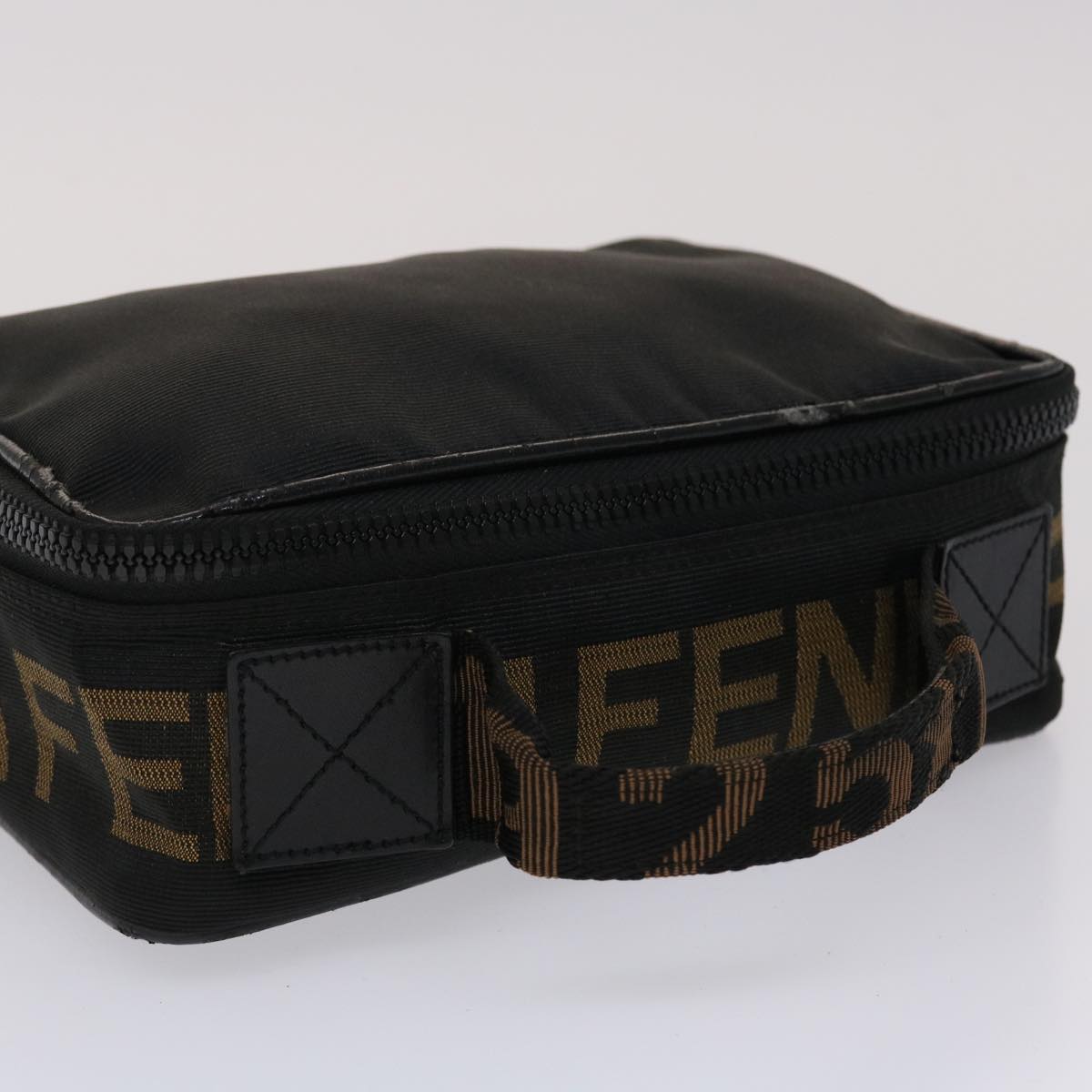 FENDI Hand Bag Nylon Black Auth yb205