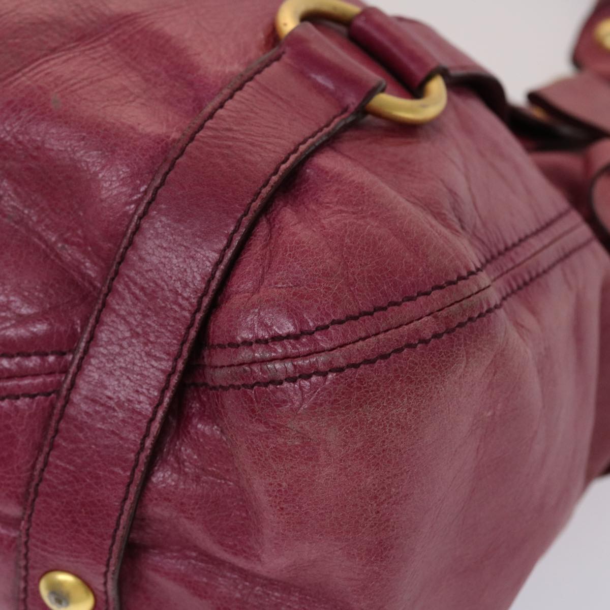 Miu Miu Shoulder Bag Leather Pink Auth yb240