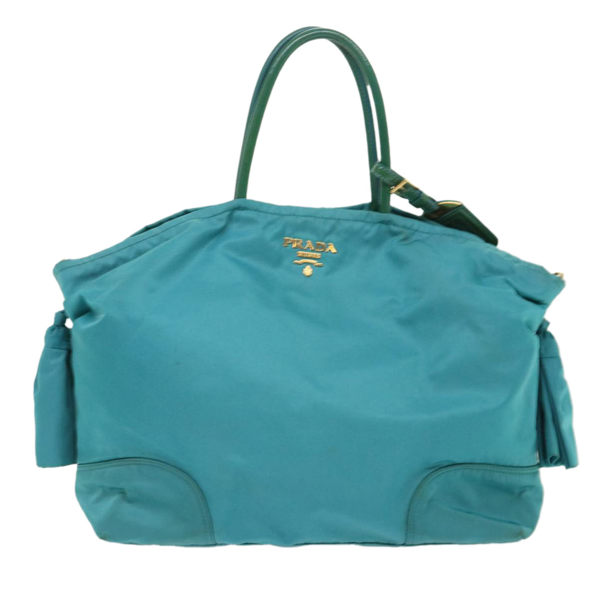 PRADA Shoulder Bag Nylon 2way Light Blue Auth yb251