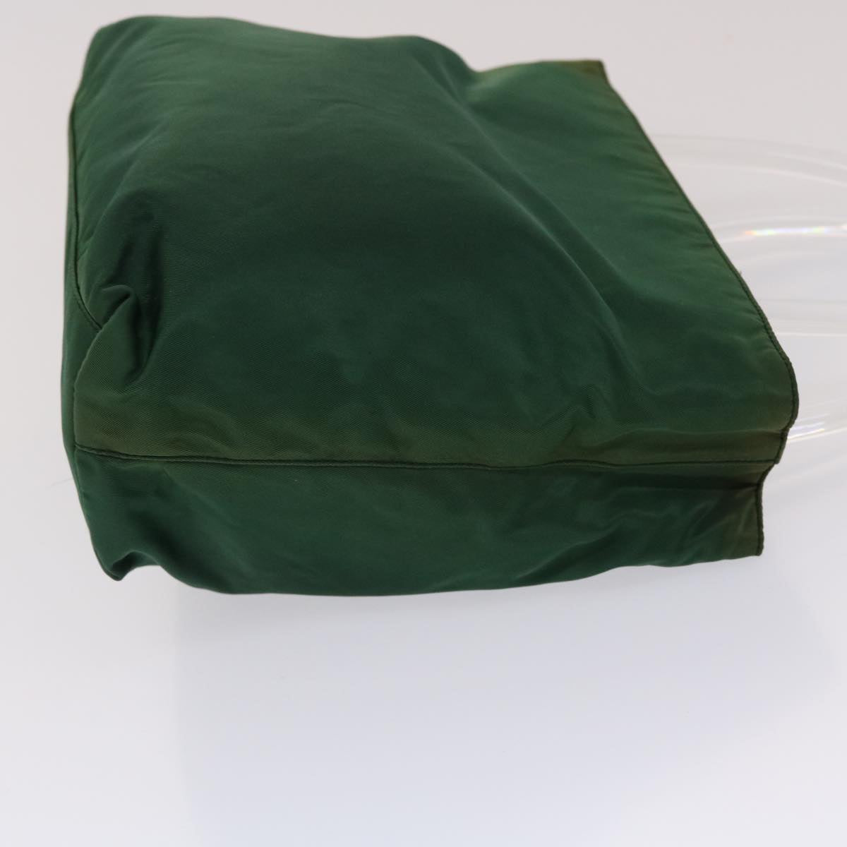 PRADA Hand Bag Nylon Green Auth yb268