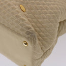 BALLY Quilted Shoulder Bag Leather Beige Auth yb275-9