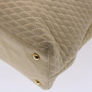 BALLY Quilted Shoulder Bag Leather Beige Auth yb275-15