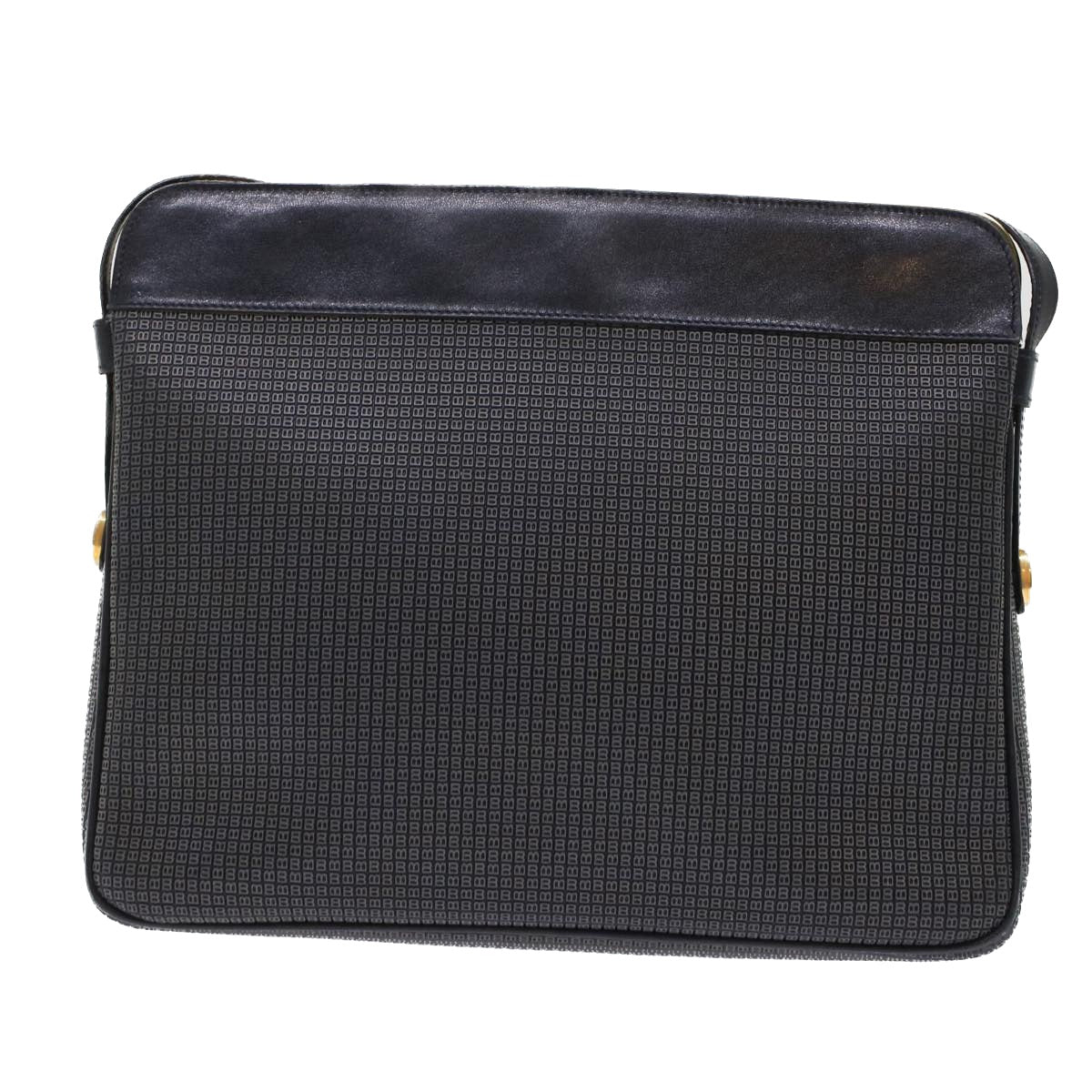 BALLY Shoulder Bag PVC Leather Black Auth yb283 - 0