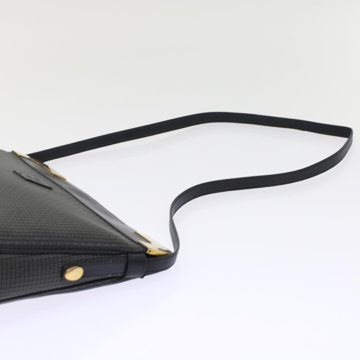 BALLY Shoulder Bag PVC Leather Black Auth yb283
