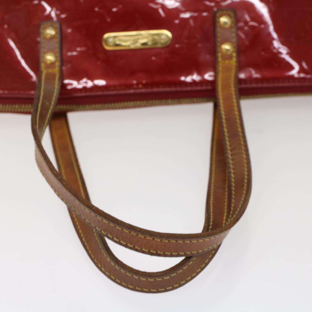 LOUIS VUITTON Monogram Vernis Bellevue GM Hand Bag Red M93587 LV Auth yb289