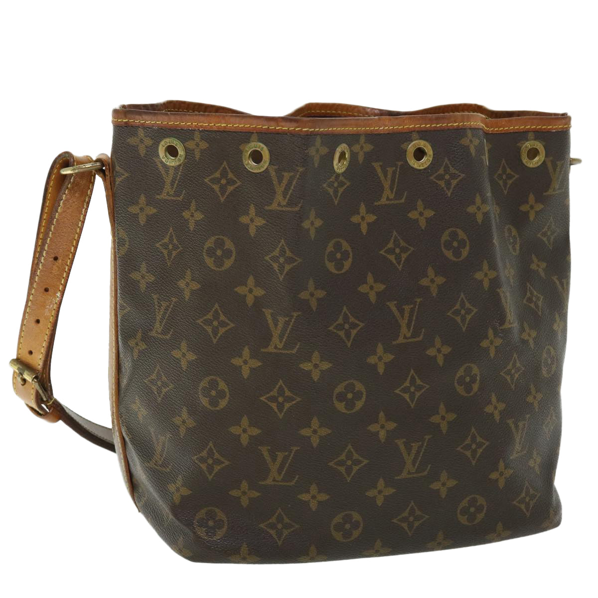 LOUIS VUITTON Monogram Petit Noe Shoulder Bag M42226 LV Auth yb322