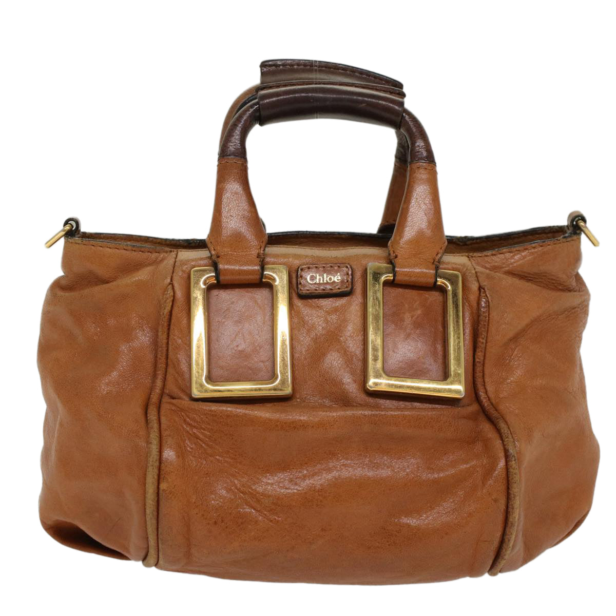 Chloe Etel Hand Bag Leather Brown Auth yb342 - 0