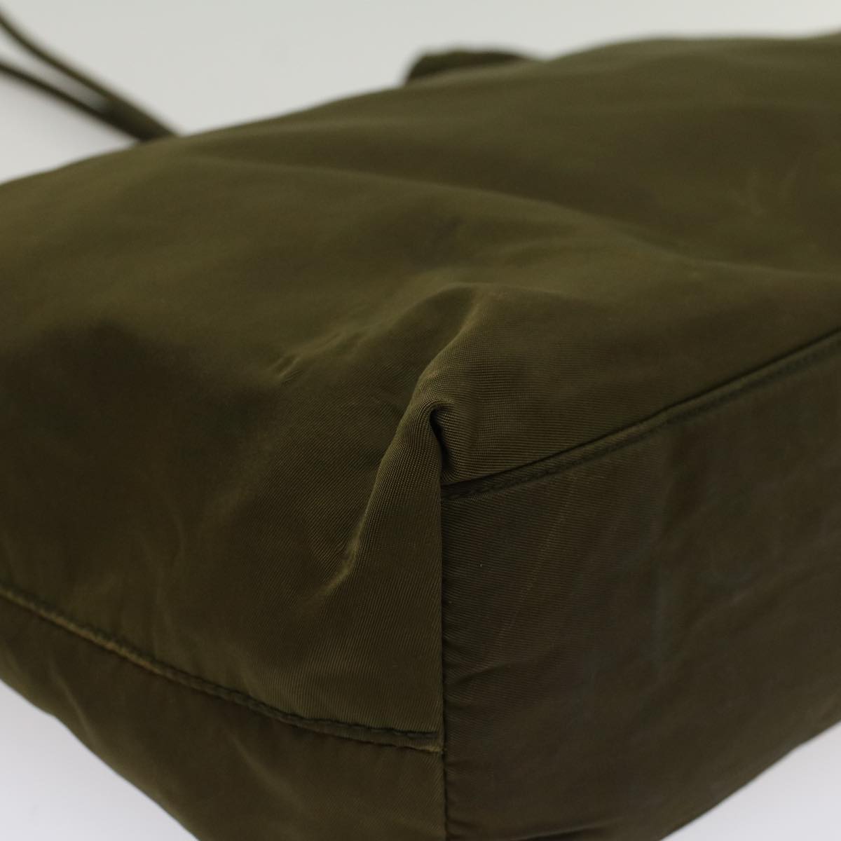 PRADA Shoulder Bag Nylon Khaki Auth yb362