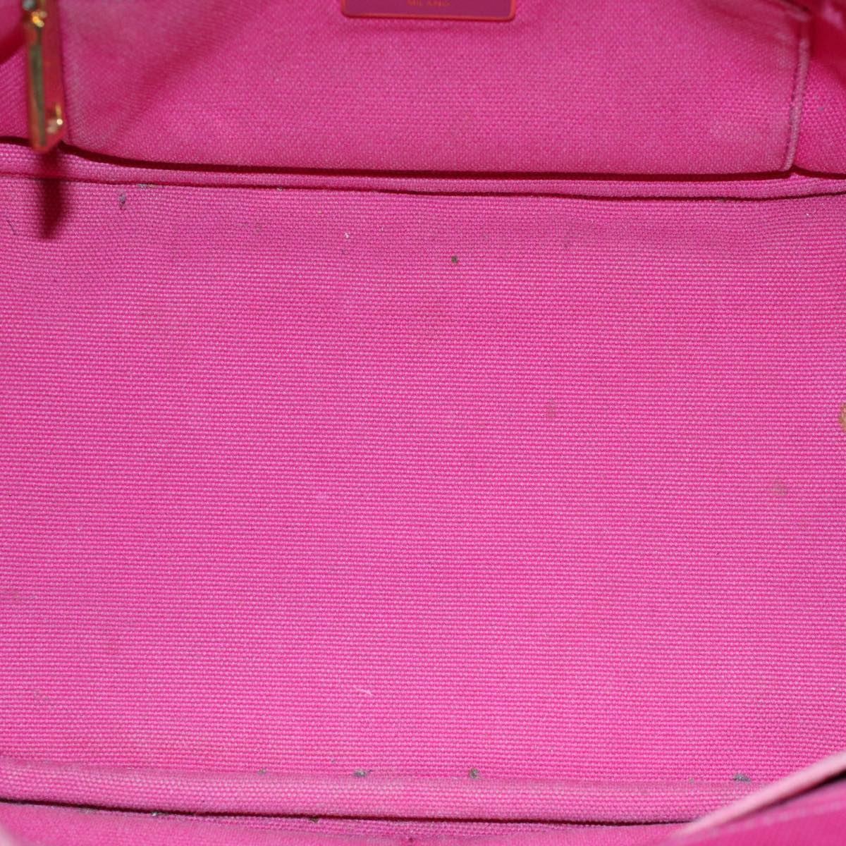 PRADA Canapa PM Hand Bag Canvas 2way Pink Auth yb387