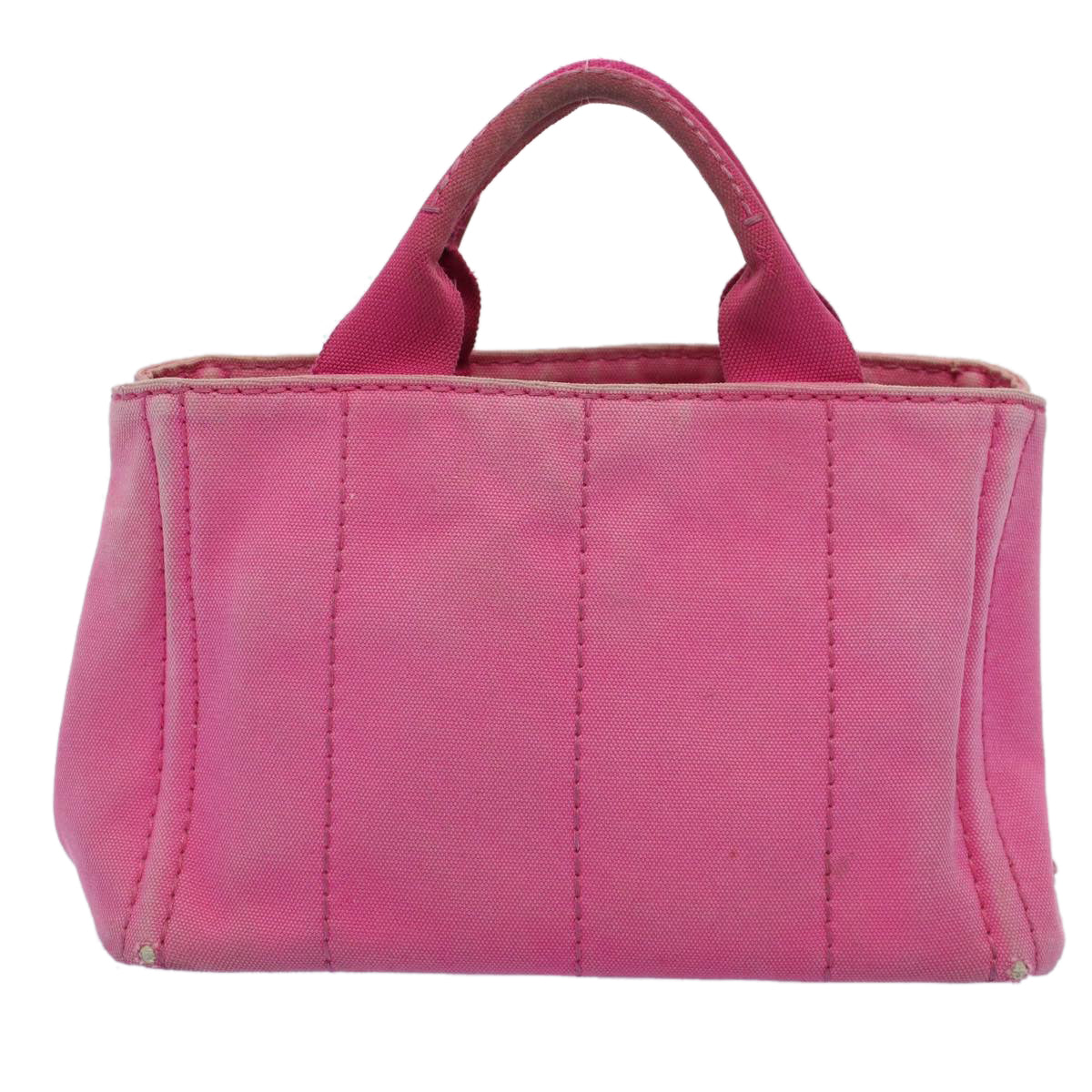 PRADA Canapa PM Hand Bag Canvas 2way Pink Auth yb387 - 0