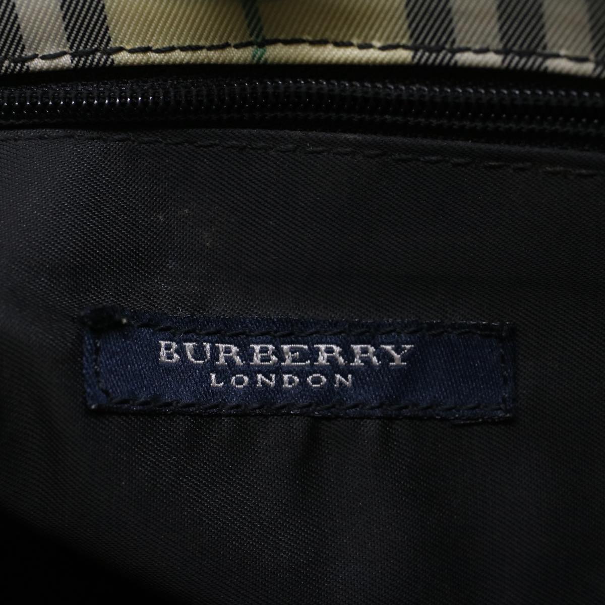 BURBERRY Nova Check Tote Bag Nylon Beige Auth yb393