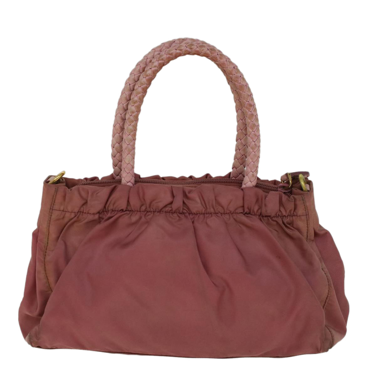PRADA Hand Bag Nylon 2way Pink Auth yb403 - 0