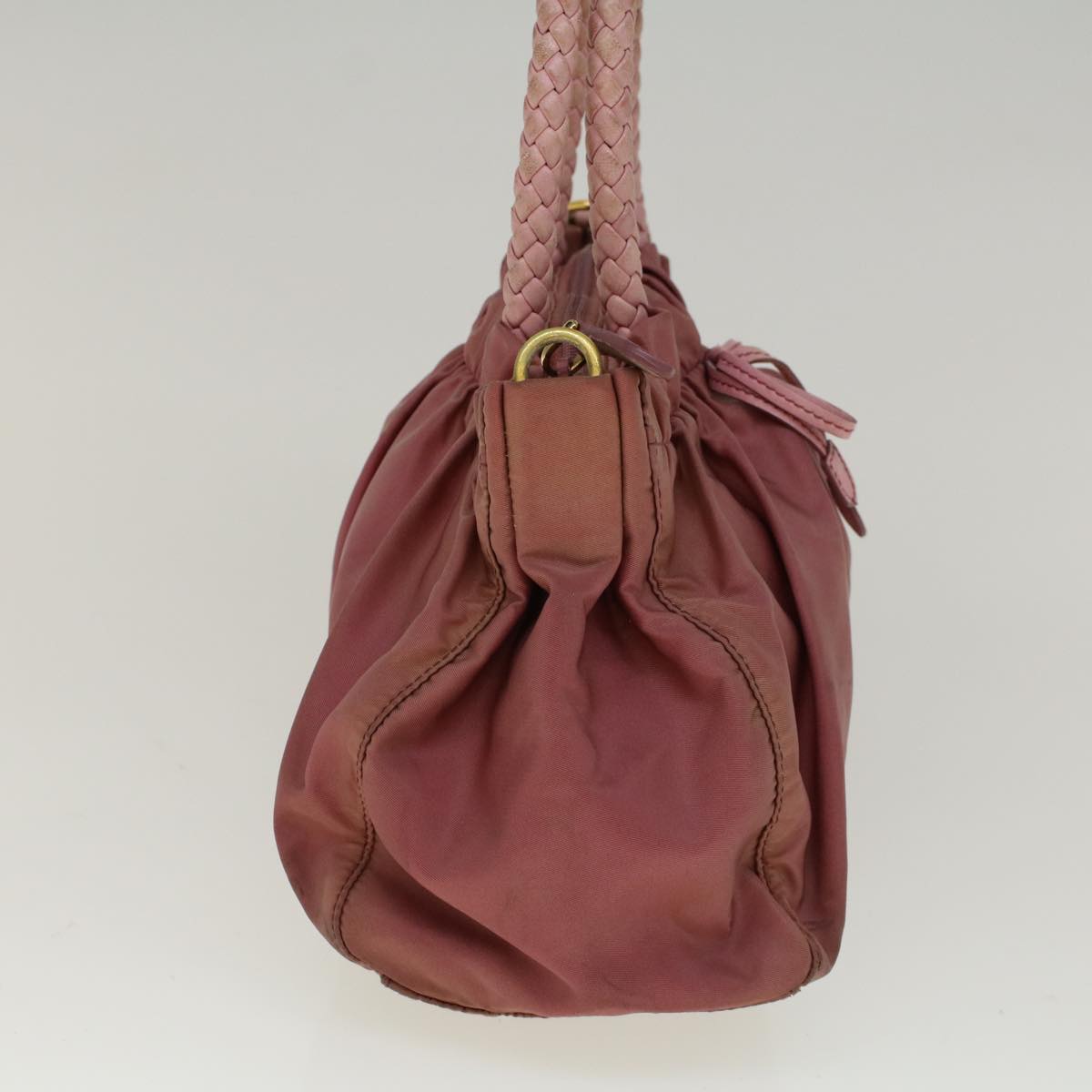 PRADA Hand Bag Nylon 2way Pink Auth yb403