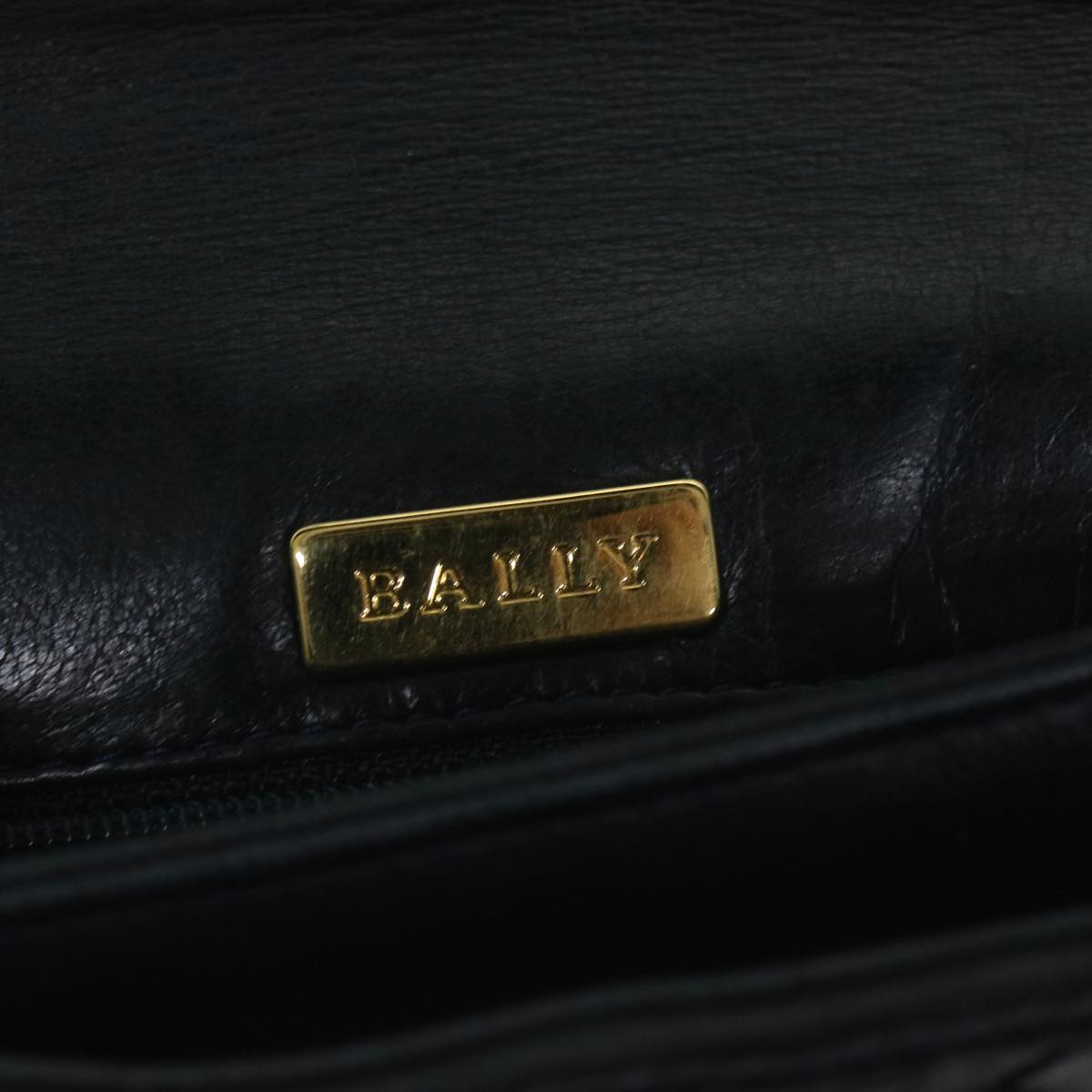 BALLY Hand Bag Leather 2way Navy Auth yb422