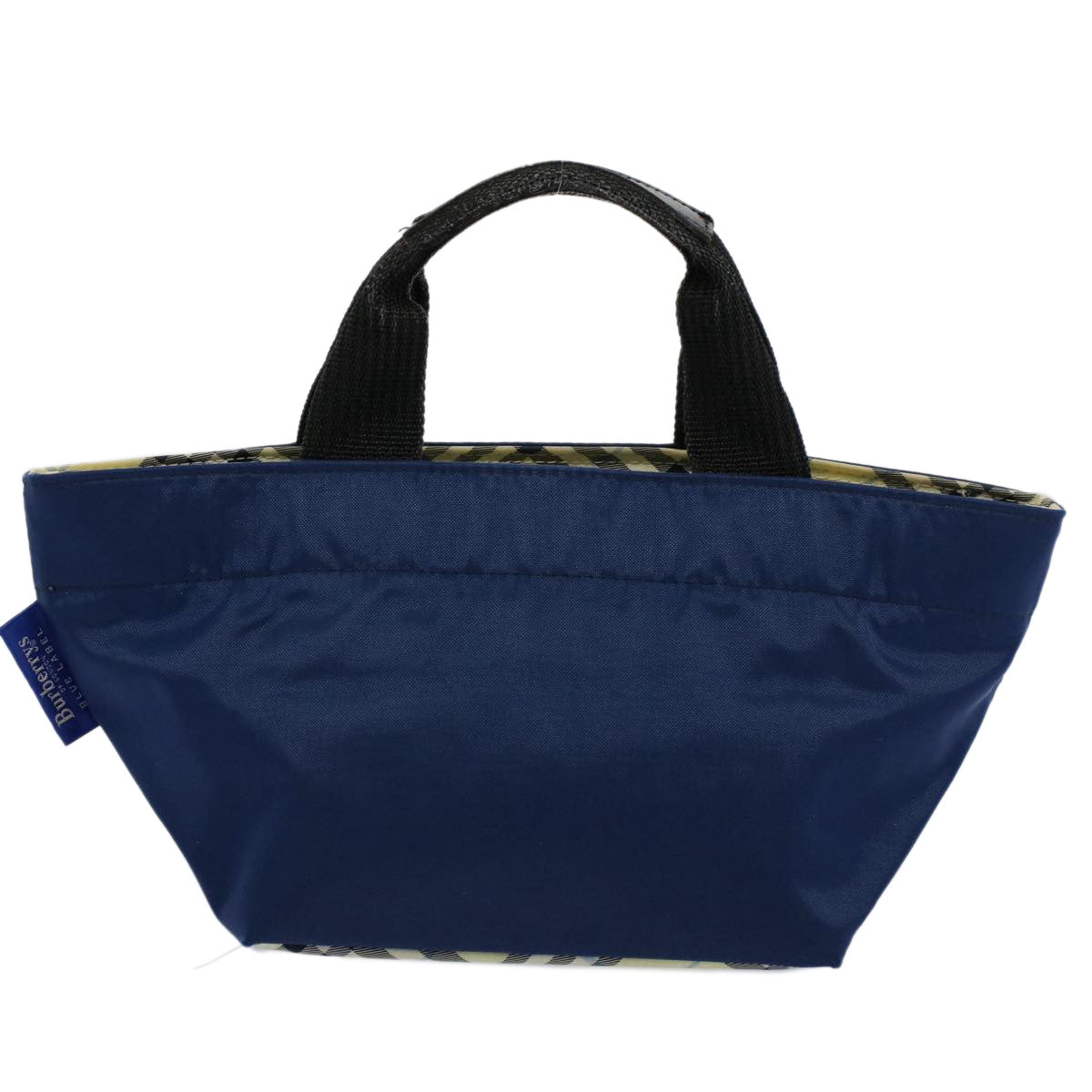 Burberrys Blue Label Tote Bag Nylon Navy Auth yb434 - 0