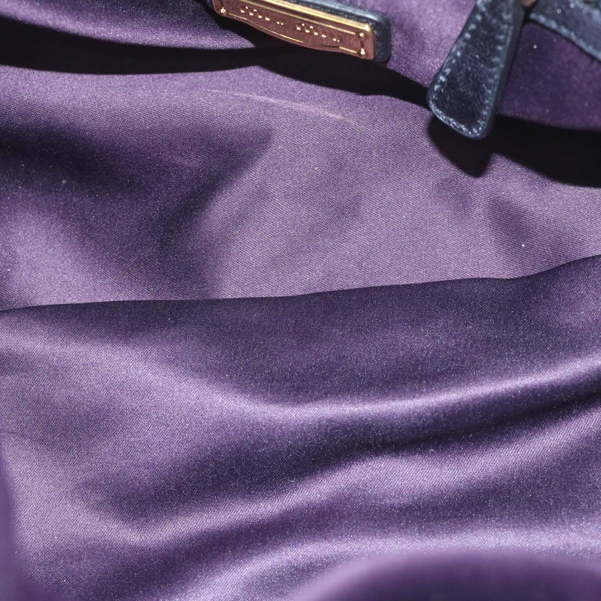 Miu Miu Materasse Hand Bag Leather 2way Purple Auth yb443