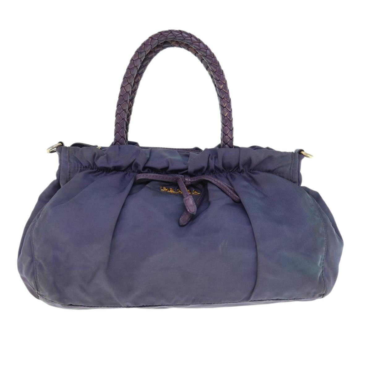 PRADA Hand Bag Nylon 2way Purple Auth yb458