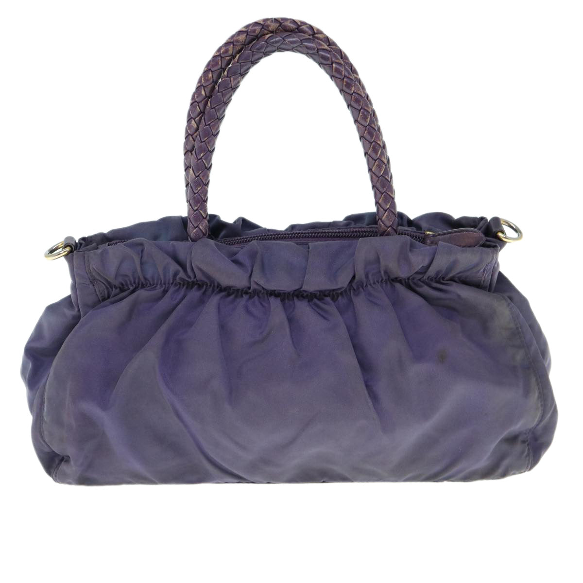 PRADA Hand Bag Nylon 2way Purple Auth yb458 - 0