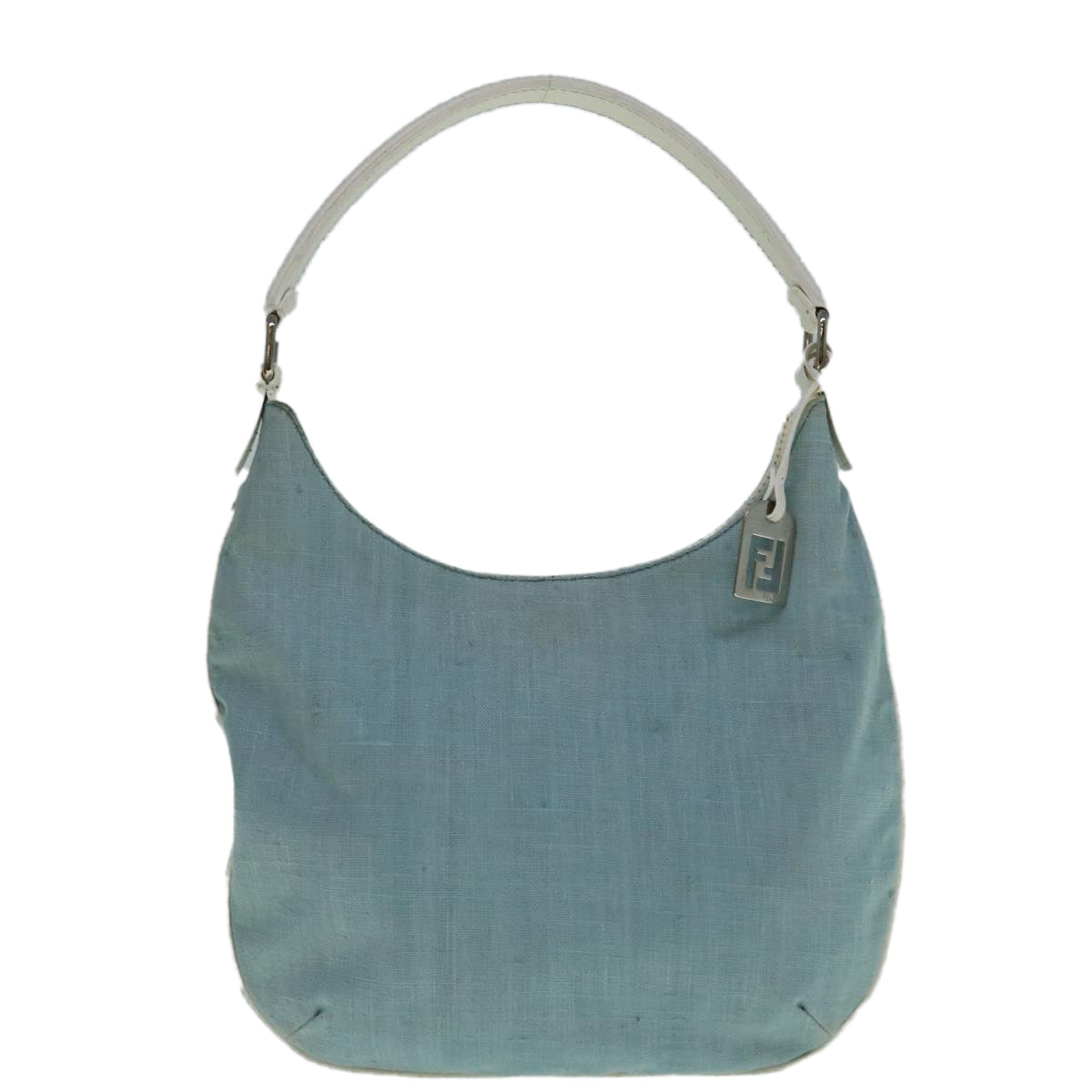FENDI Shoulder Bag Canvas Light Blue Auth yb467