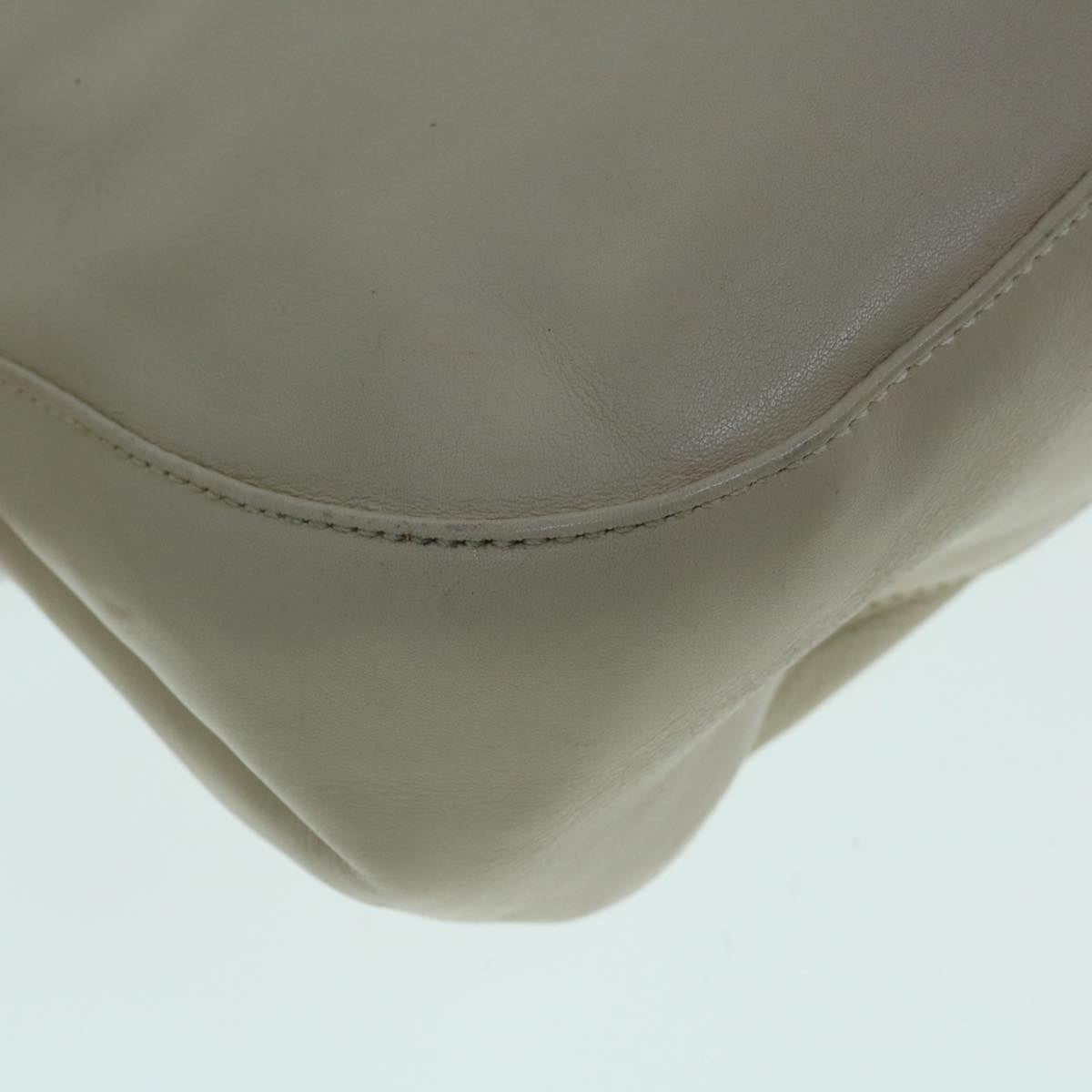 BALLY Shoulder Bag Leather Beige Auth yb485