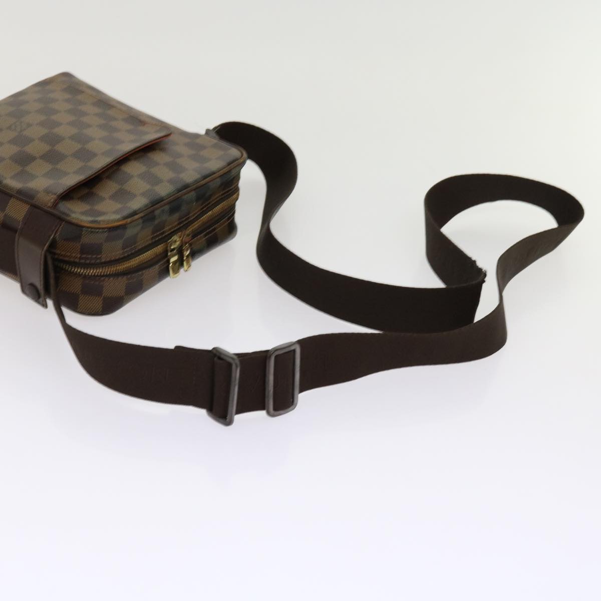 LOUIS VUITTON Damier Ebene Olaf PM Shoulder Bag N41442 LV Auth yk10000