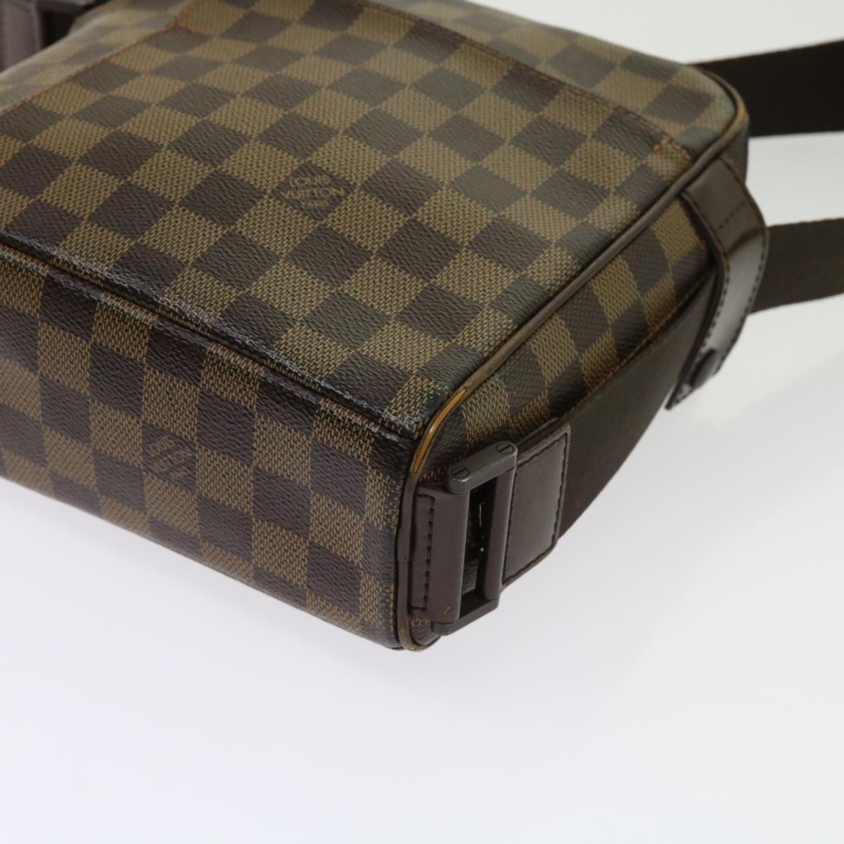 LOUIS VUITTON Damier Ebene Olaf PM Shoulder Bag N41442 LV Auth yk10000