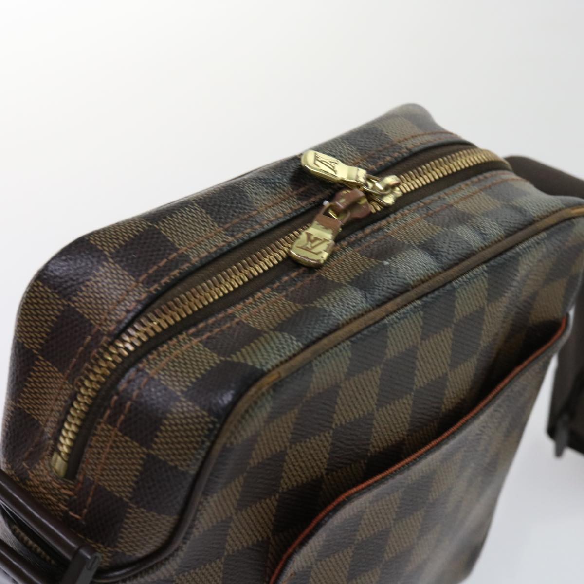 LOUIS VUITTON Damier Ebene Olaf PM Shoulder Bag N41442 LV Auth yk10000